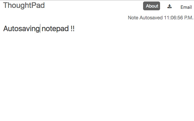 ThoughtPad Autosaving Online Notepad from Chrome web store to be run with OffiDocs Chromium online ThoughtPad Autosaving Online Notepad from Chrome web store to be run with OffiDocs Chromium online