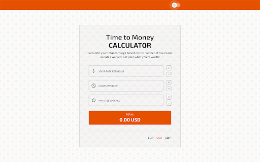 Time to Money Calculator from Chrome web store to be run with OffiDocs Chromium online Time to Money Calculator from Chrome web store to be run with OffiDocs Chromium online