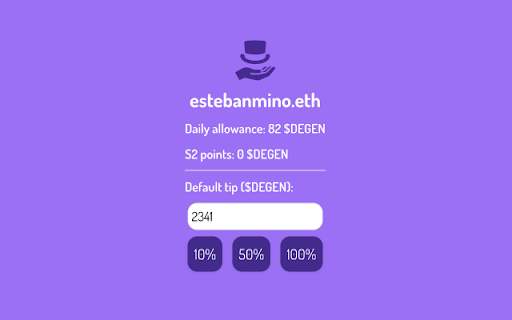 Tippooor for Warpcast from Chrome web store to be run with OffiDocs Chromium online Tippooor for Warpcast from Chrome web store to be run with OffiDocs Chromium online