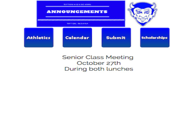 Tipton High School Daily Announcements from Chrome web store to be run with OffiDocs Chromium online Tipton High School Daily Announcements from Chrome web store to be run with OffiDocs Chromium online