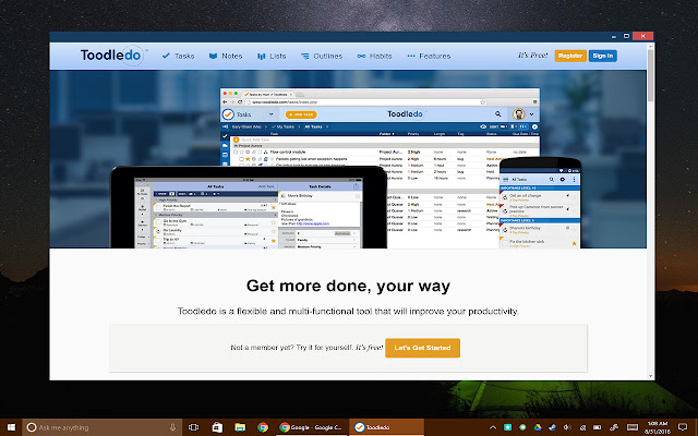 Toodledo from Chrome web store to be run with OffiDocs Chromium online Toodledo from Chrome web store to be run with OffiDocs Chromium online
