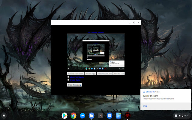 Toxic Screen Recorder from Chrome web store to be run with OffiDocs Chromium online Toxic Screen Recorder from Chrome web store to be run with OffiDocs Chromium online