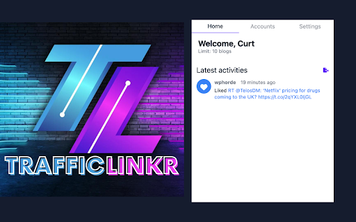 Trafficlinkr from Chrome web store to be run with OffiDocs Chromium online Trafficlinkr from Chrome web store to be run with OffiDocs Chromium online