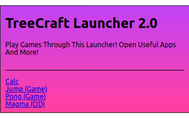 TreeCraft Launcher from Chrome web store to be run with OffiDocs Chromium online TreeCraft Launcher from Chrome web store to be run with OffiDocs Chromium online