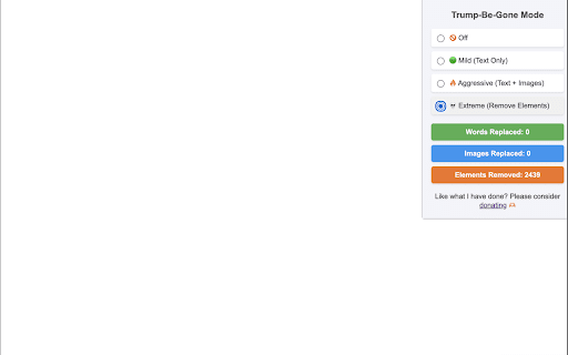 Trump, Begone! from Chrome web store to be run with OffiDocs Chromium online Trump, Begone! from Chrome web store to be run with OffiDocs Chromium online