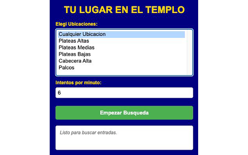 Tu lugar en la Bombonera from Chrome web store to be run with OffiDocs Chromium online Tu lugar en la Bombonera from Chrome web store to be run with OffiDocs Chromium online
