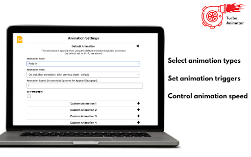 TurboAnimator for Google Slides from Chrome web store to be run with OffiDocs Chromium online TurboAnimator for Google Slides from Chrome web store to be run with OffiDocs Chromium online