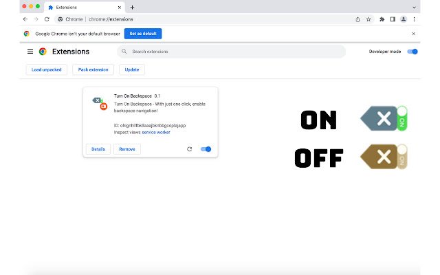 Turn On Backspace from Chrome web store to be run with OffiDocs Chromium online Turn On Backspace from Chrome web store to be run with OffiDocs Chromium online