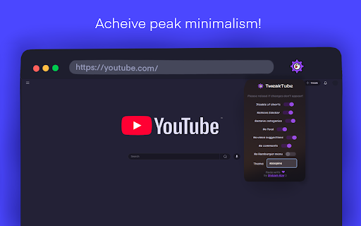 TweakTube from Chrome web store to be run with OffiDocs Chromium online TweakTube from Chrome web store to be run with OffiDocs Chromium online