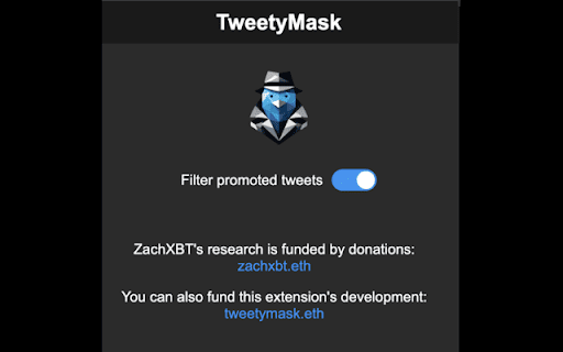 TweetyMask from Chrome web store to be run with OffiDocs Chromium online TweetyMask from Chrome web store to be run with OffiDocs Chromium online