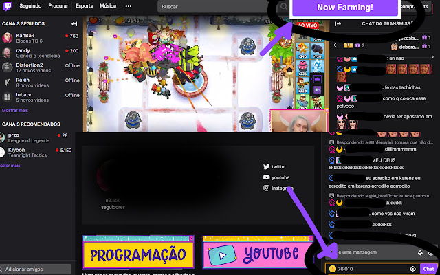 Twitch Farmer from Chrome web store to be run with OffiDocs Chromium online Twitch Farmer from Chrome web store to be run with OffiDocs Chromium online