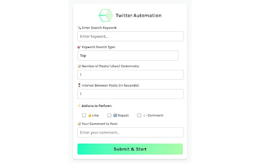 Twitter Automation by Erience (Beta) from Chrome web store to be run with OffiDocs Chromium online Twitter Automation by Erience (Beta) from Chrome web store to be run with OffiDocs Chromium online