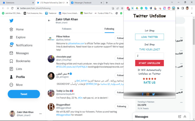 Unfollow All on Twitter 2022 from Chrome web store to be run with OffiDocs Chromium online Unfollow All on Twitter 2022 from Chrome web store to be run with OffiDocs Chromium online