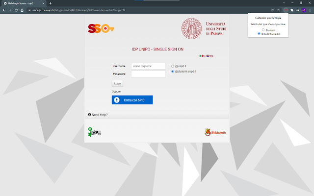 Unipd SSO extension from Chrome web store to be run with OffiDocs Chromium online Unipd SSO extension from Chrome web store to be run with OffiDocs Chromium online