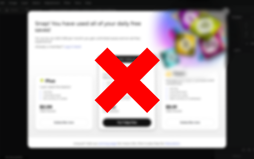 Unlimited Daily Saves for Pixlr.com from Chrome web store to be run with OffiDocs Chromium online Unlimited Daily Saves for Pixlr.com from Chrome web store to be run with OffiDocs Chromium online
