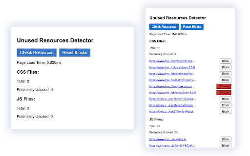 Unused CSS/JS Detector from Chrome web store to be run with OffiDocs Chromium online Unused CSS/JS Detector from Chrome web store to be run with OffiDocs Chromium online