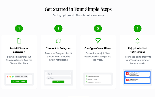 Upwork Job Alerts: Never Miss Your Perfect Freelance Opportunity! from Chrome web store to be run with OffiDocs Chromium online Upwork Job Alerts: Never Miss Your Perfect Freelance Opportunity! from Chrome web store to be run with OffiDocs Chromium online