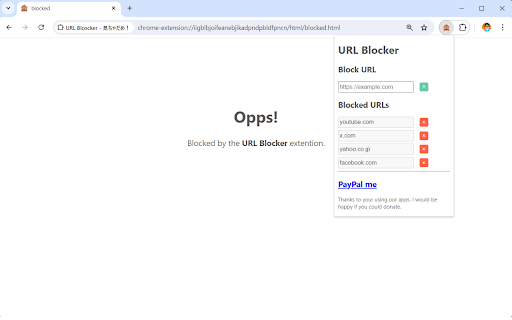 URL Blcocker 見ちゃだめ! from Chrome web store to be run with OffiDocs Chromium online URL Blcocker 見ちゃだめ! from Chrome web store to be run with OffiDocs Chromium online