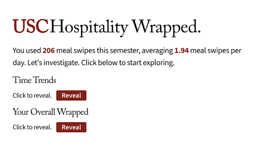 USC Hospitality Wrapped from Chrome web store to be run with OffiDocs Chromium online USC Hospitality Wrapped from Chrome web store to be run with OffiDocs Chromium online