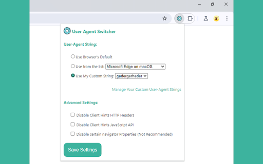 User Agent Switcher from Chrome web store to be run with OffiDocs Chromium online User Agent Switcher from Chrome web store to be run with OffiDocs Chromium online