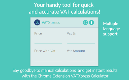 Vat Calculator VATXpress from Chrome web store to be run with OffiDocs Chromium online Vat Calculator VATXpress from Chrome web store to be run with OffiDocs Chromium online