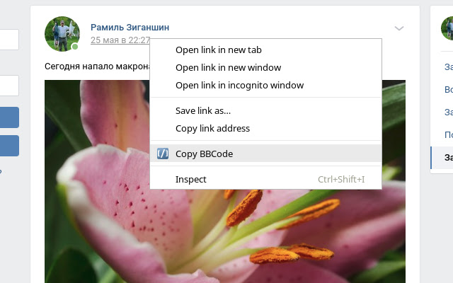 Vk wall to BBCode from Chrome web store to be run with OffiDocs Chromium online Vk wall to BBCode from Chrome web store to be run with OffiDocs Chromium online