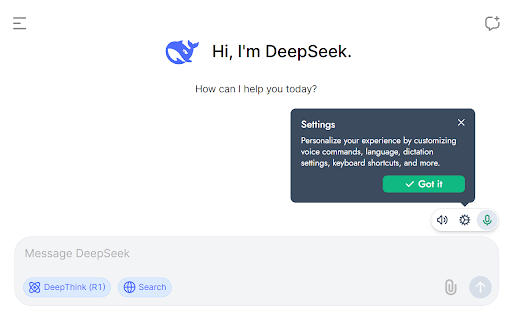 VoiceWave: Voice mode for ChatGPT, DeepSeek, and other AI chatbots from Chrome web store to be run with OffiDocs Chromium online VoiceWave: Voice mode for ChatGPT, DeepSeek, and other AI chatbots from Chrome web store to be run with OffiDocs Chromium online