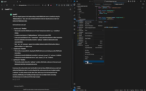 VSCode Chatgpt Easy Copy from Chrome web store to be run with OffiDocs Chromium online VSCode Chatgpt Easy Copy from Chrome web store to be run with OffiDocs Chromium online