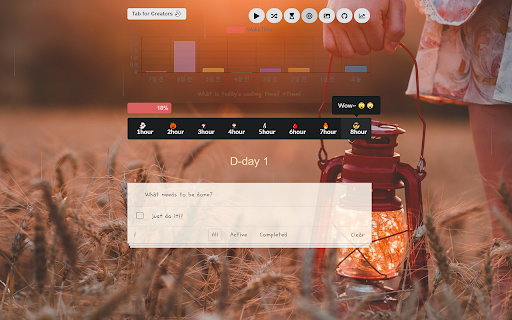 WakaTimeTab from Chrome web store to be run with OffiDocs Chromium online WakaTimeTab from Chrome web store to be run with OffiDocs Chromium online