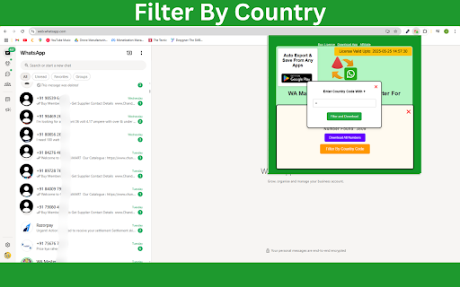 WA Master: Unsave Contact Exporter For WhatsApp Chats Groups from Chrome web store to be run with OffiDocs Chromium online WA Master: Unsave Contact Exporter For WhatsApp Chats Groups from Chrome web store to be run with OffiDocs Chromium online