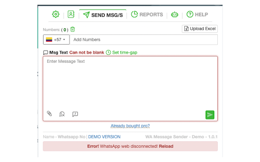 WA Message Sender Demo from Chrome web store to be run with OffiDocs Chromium online WA Message Sender Demo from Chrome web store to be run with OffiDocs Chromium online