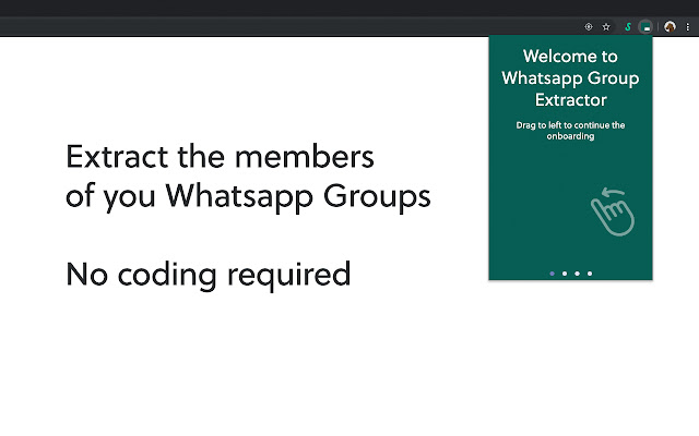 Wapp Group Extractor from Chrome web store to be run with OffiDocs Chromium online Wapp Group Extractor from Chrome web store to be run with OffiDocs Chromium online