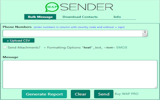 WAPSender from Chrome web store to be run with OffiDocs Chromium online WAPSender from Chrome web store to be run with OffiDocs Chromium online