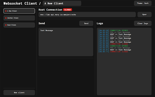 Websocket Client from Chrome web store to be run with OffiDocs Chromium online Websocket Client from Chrome web store to be run with OffiDocs Chromium online