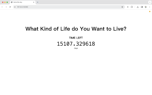 What kind of life do you want to live? from Chrome web store to be run with OffiDocs Chromium online What kind of life do you want to live? from Chrome web store to be run with OffiDocs Chromium online