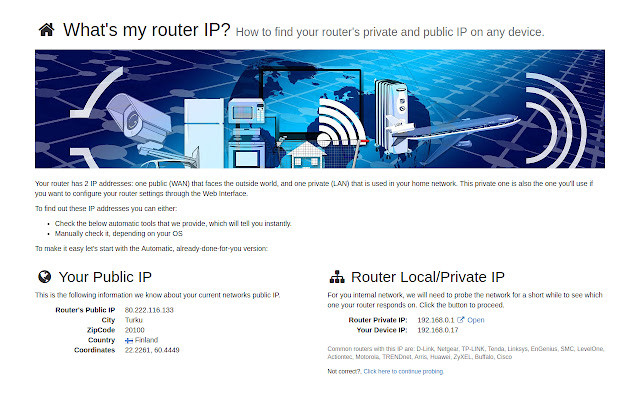 Whats My Router IPs from Chrome web store to be run with OffiDocs Chromium online Whats My Router IPs from Chrome web store to be run with OffiDocs Chromium online