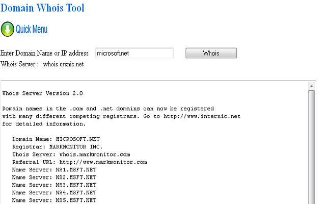 Whois Tool from Chrome web store to be run with OffiDocs Chromium online Whois Tool from Chrome web store to be run with OffiDocs Chromium online