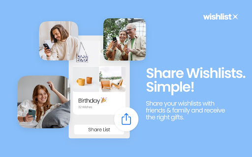 WishlistX: Digital Wishlist Gift Registry from Chrome web store to be run with OffiDocs Chromium online WishlistX: Digital Wishlist Gift Registry from Chrome web store to be run with OffiDocs Chromium online