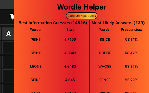 Wordle Helper from Chrome web store to be run with OffiDocs Chromium online Wordle Helper from Chrome web store to be run with OffiDocs Chromium online