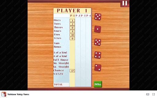 Yathzee Yatzy Yams Can you achieve the highest score and win? from Chrome web store to be run with OffiDocs Chromium online Yathzee Yatzy Yams Can you achieve the highest score and win? from Chrome web store to be run with OffiDocs Chromium online
