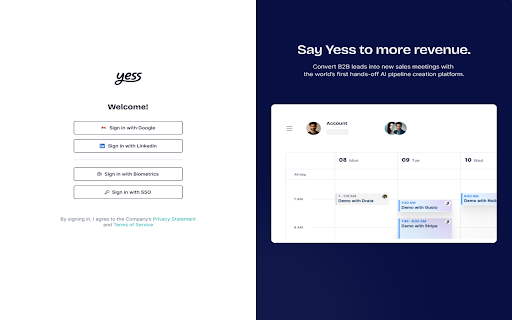 Yess.ai Extension from Chrome web store to be run with OffiDocs Chromium online Yess.ai Extension from Chrome web store to be run with OffiDocs Chromium online