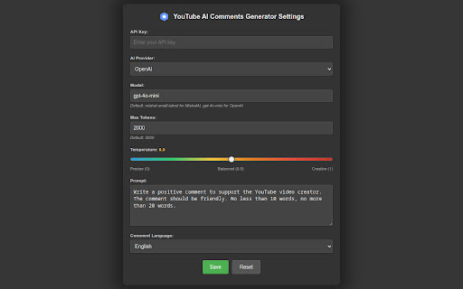 YouTube AI Comments Generator from Chrome web store to be run with OffiDocs Chromium online YouTube AI Comments Generator from Chrome web store to be run with OffiDocs Chromium online