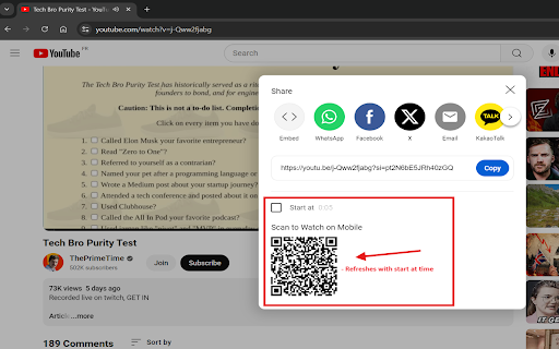 YouTube QR Code Share from Chrome web store to be run with OffiDocs Chromium online YouTube QR Code Share from Chrome web store to be run with OffiDocs Chromium online