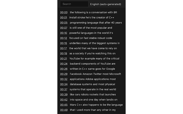 YouTube subtitles viewer from Chrome web store to be run with OffiDocs Chromium online YouTube subtitles viewer from Chrome web store to be run with OffiDocs Chromium online
