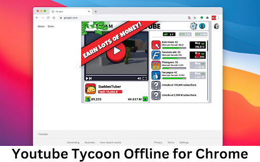 YouTube Tycoon from Chrome web store to be run with OffiDocs Chromium online YouTube Tycoon from Chrome web store to be run with OffiDocs Chromium online