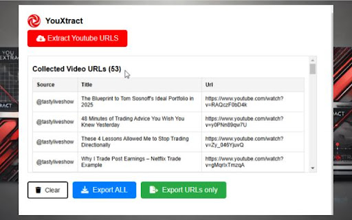 YouXtract from Chrome web store to be run with OffiDocs Chromium online YouXtract from Chrome web store to be run with OffiDocs Chromium online