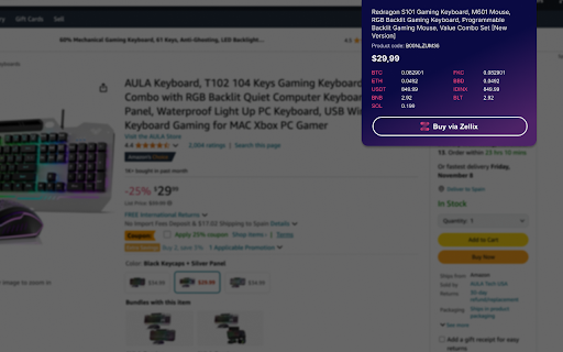 Zellix Buy on amazon with crypto from Chrome web store to be run with OffiDocs Chromium online Zellix Buy on amazon with crypto from Chrome web store to be run with OffiDocs Chromium online