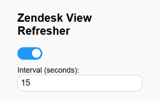 Zendesk View Refresher from Chrome web store to be run with OffiDocs Chromium online Zendesk View Refresher from Chrome web store to be run with OffiDocs Chromium online