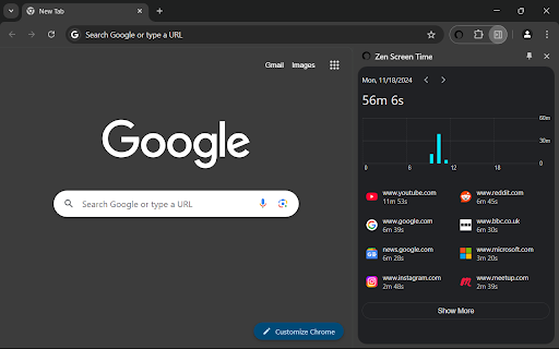 Zen Screen Time from Chrome web store to be run with OffiDocs Chromium online Zen Screen Time from Chrome web store to be run with OffiDocs Chromium online