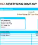 Free download Invoice Template for Advertising Agency/Company Microsoft Word, Excel or Powerpoint template free to be edited with LibreOffice online or OpenOffice Desktop online